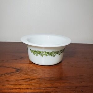 Pyrex #75 Crazy Daisy Spring Blossom Butter Dish Tub Green flowers 1977-81